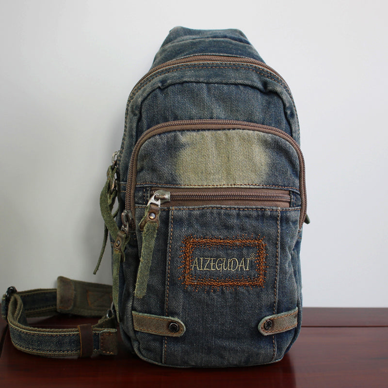 GuliriFei Women Men Shoulder Denim Bag Adjustable Multi Pocket Crossbody  Bags - Walmart.com
